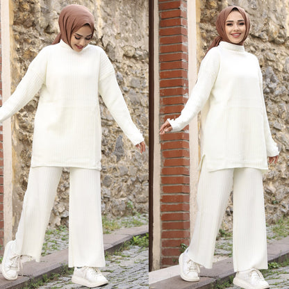 Women's Wide-leg Pants Knitting Suit