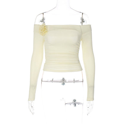 Women's Off-shoulder Long-sleeve Bodice With Off-shoulder Collar