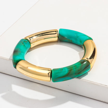 Fashion Bracelet Acrylic Gold Powder Plus Gold Ladies