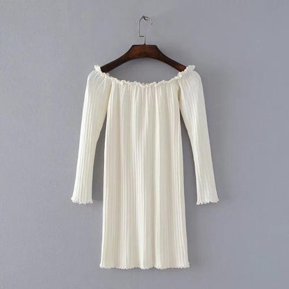 Women's Bottoming Slim Solid Color Knitted Dress