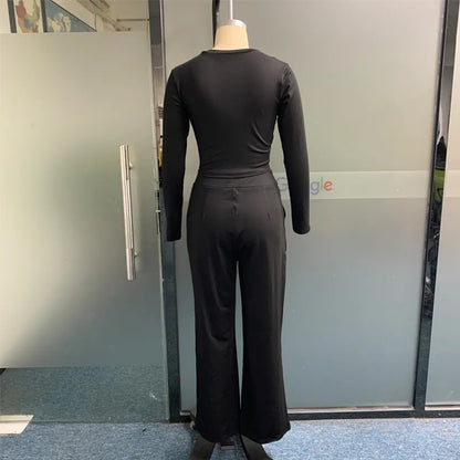 Wide-leg Pants Suit