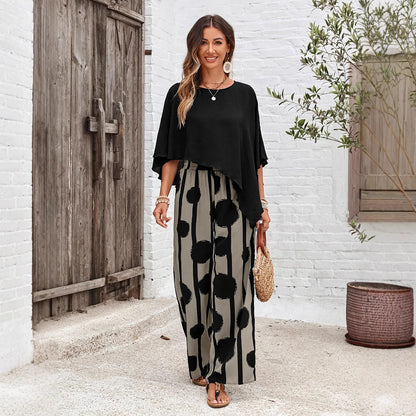 Summer Casual Women's Trousers Suit