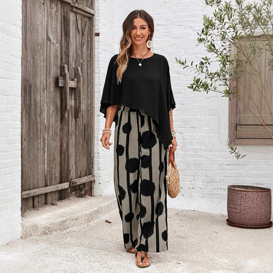 Summer Casual Women's Trousers Suit