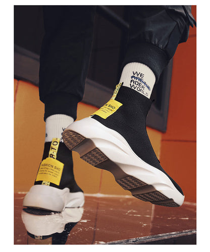All-match High-top Shoes Men's Socks Trendy Shoes