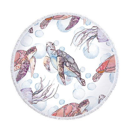 New round beach towel