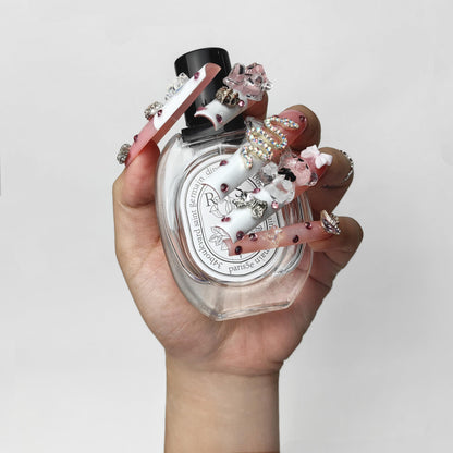 GGddsha 2024 New PMMA Acrylic Press On Nails StunningBling Nails, Rhinestone Fake Nails, Glitter Rhinestone NailsGradient  Fake NailsEnchanted Duo