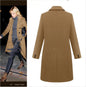 Medium length large woolen overcoat for women