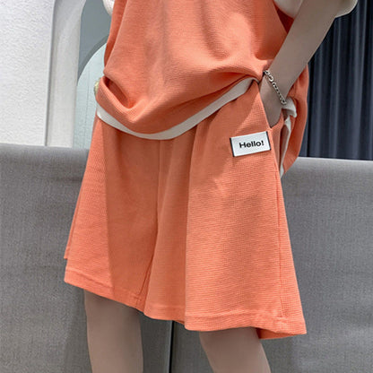 Summer Fake Two-piece Men's All-match Loose Sports Top