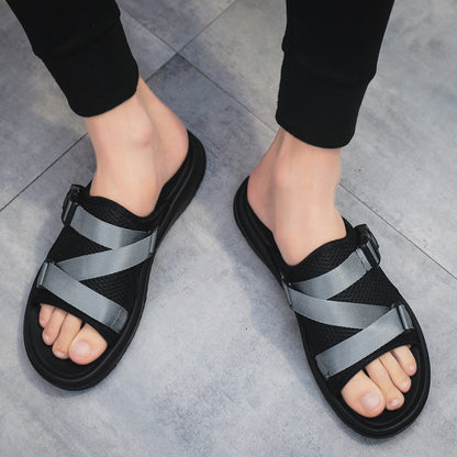 Men's Flip Flops Fashion Mesh Breathable Home Slippers