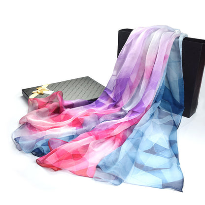 Silk Scarf Silk Summer Sunscreen Shawl Beach