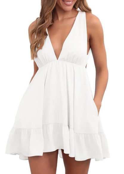 Backless Sleeveless Sling Dress Women