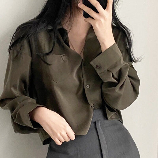 Retro And Fashion All-matching Top For Women