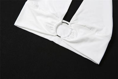 Women's Solid Color Sexy Low-cut Slim Vest