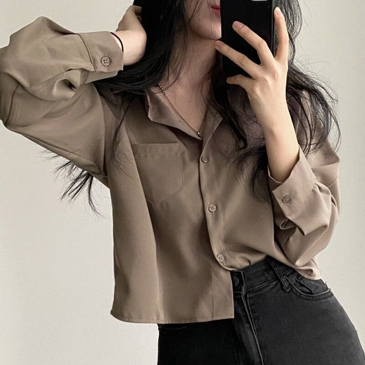 Retro And Fashion All-matching Top For Women