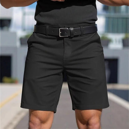 Men's Solid Color Shorts Men's Business Sports Fifth Pants