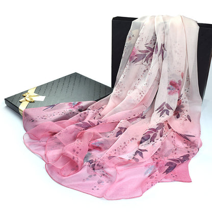 Silk Scarf Silk Summer Sunscreen Shawl Beach