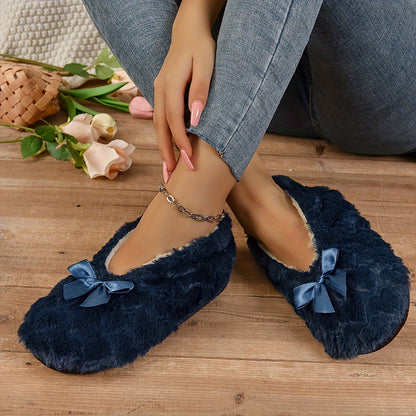 Women's Indoor Comfortable Breathable Warm Closed-toe Slippers Soft