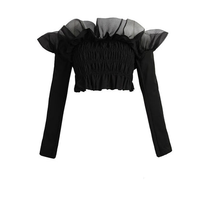 French Off Shoulder Short Shirt