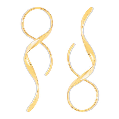 Line Simple Metal Earrings Asymmetric Fashion Earrings