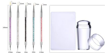 Nail Tools Double-headed Pointing Drilling Pen, Pointing Rhinestone Pen