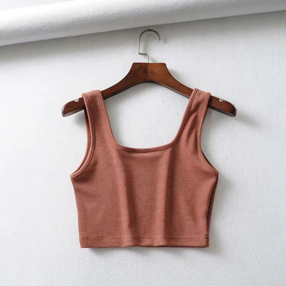 Solid color vest with shoulder straps