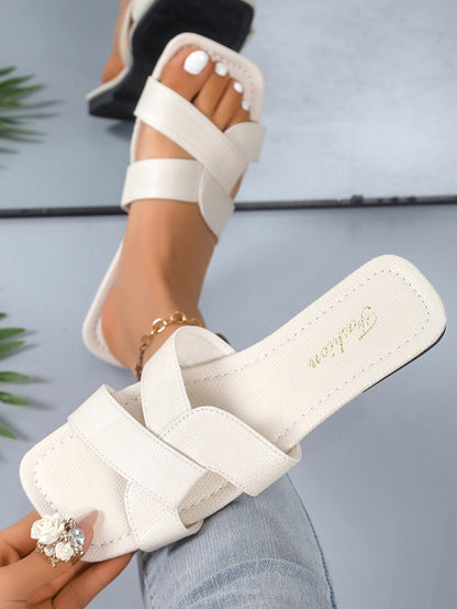 Fashion Slippers Women's Summer Outdoor Wear Square Toe All-matching