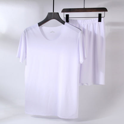 Men's Home Wear Short Sleeve Shorts Thin Suit