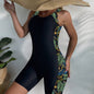 Women's One-piece Swimming Suit Fashion Printed Belly Covered