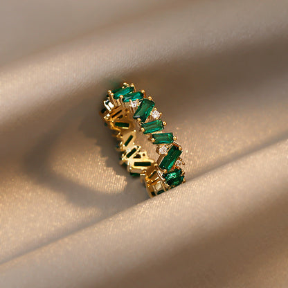 New Emerald Zircon Ring For Women