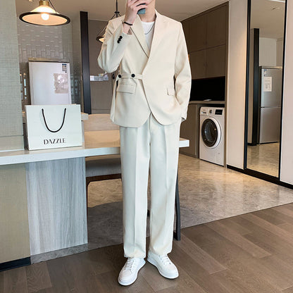 Suit Slim Fit Men's Suit Jacket Suit Pants Casual Fashion Trendy