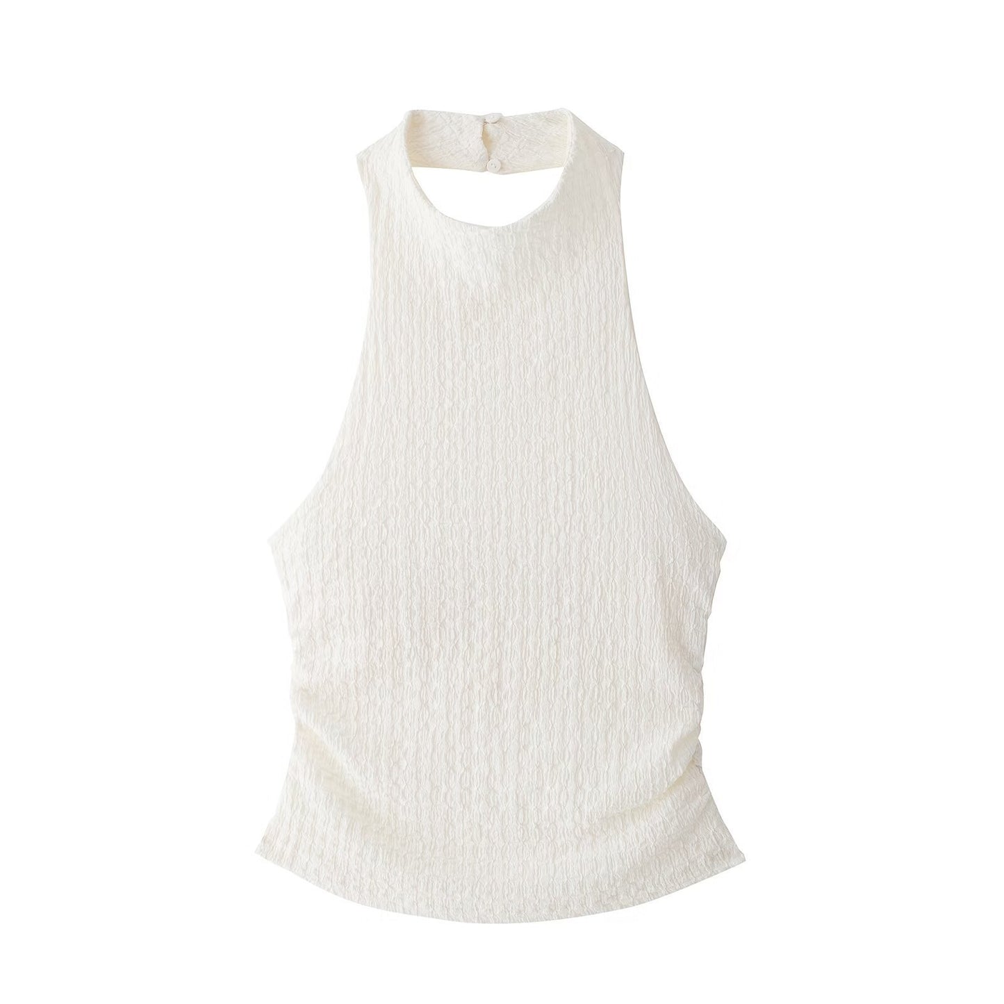 Stylish Good Texture Hanging Collar Top