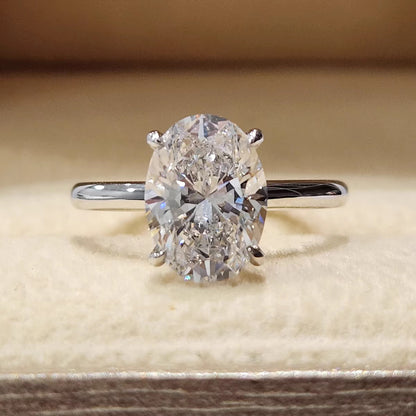 Zircon Oval Women's Light Ring Luxury