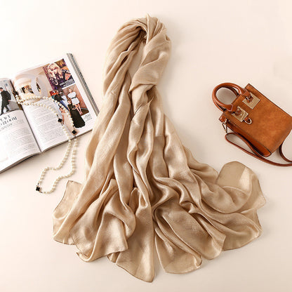 Fashion Beach Towel Sun Protection Shawl Silk Scarf Women