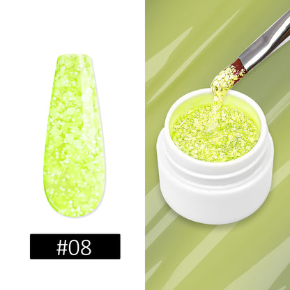 Multicolor Luxury Snowflake Nail Gel Super Shiny