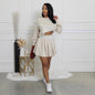 New Two-piece Casual Suit Long Sleeve Mini Skirt