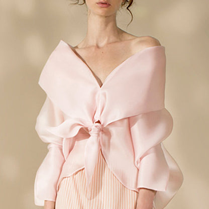 Off-the-shoulder Slim Fashion All-match Girly Women's Shirt