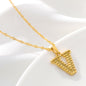 Gold Initial Letter Alphabet Name Necklaces
