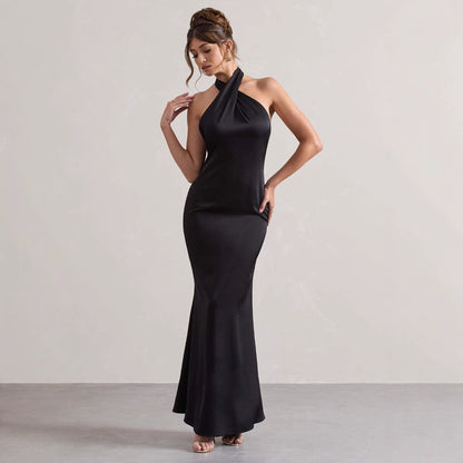 Women's Halter Fashion Slim Fit Dress