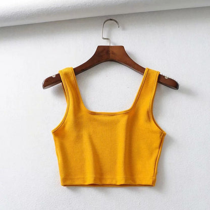 Solid color vest with shoulder straps