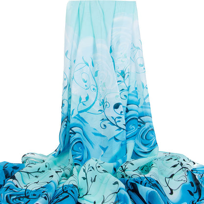 Spring And Autumn New Silk Scarf Versatile Decorative Winter Artificial Silk Beach Towel