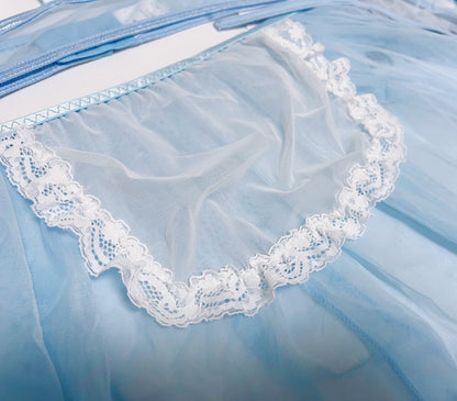 Role Play Maid Uniform Mesh See-through Seductive Set