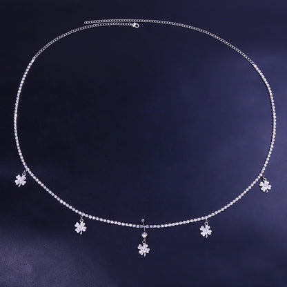 Human Piercing Devil's Eye Navel Chain