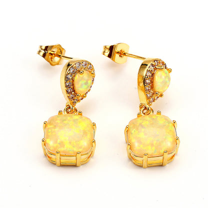 Light Luxury Gold Water Drop Earrings