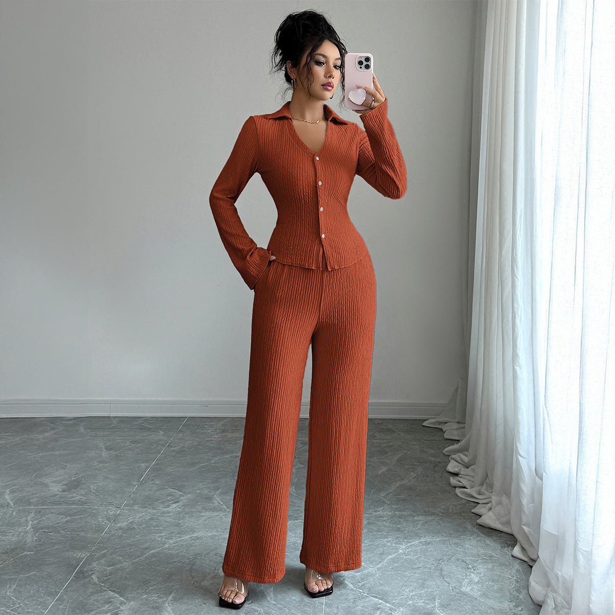 Wide-leg Pants Suit For Women