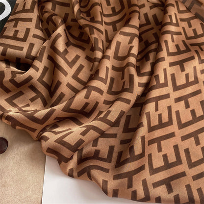 New Silk Satin Thin Shawl Tide Brand Beach Towel