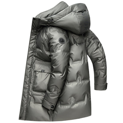 Men's Thickened Simple Hooded Down Jacket