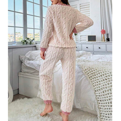 Fashion Sweet Color Matching Pajamas Women's Suit