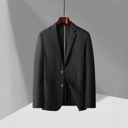 Men's Casual Light Luxury Thin Solid Color Suit Coat
