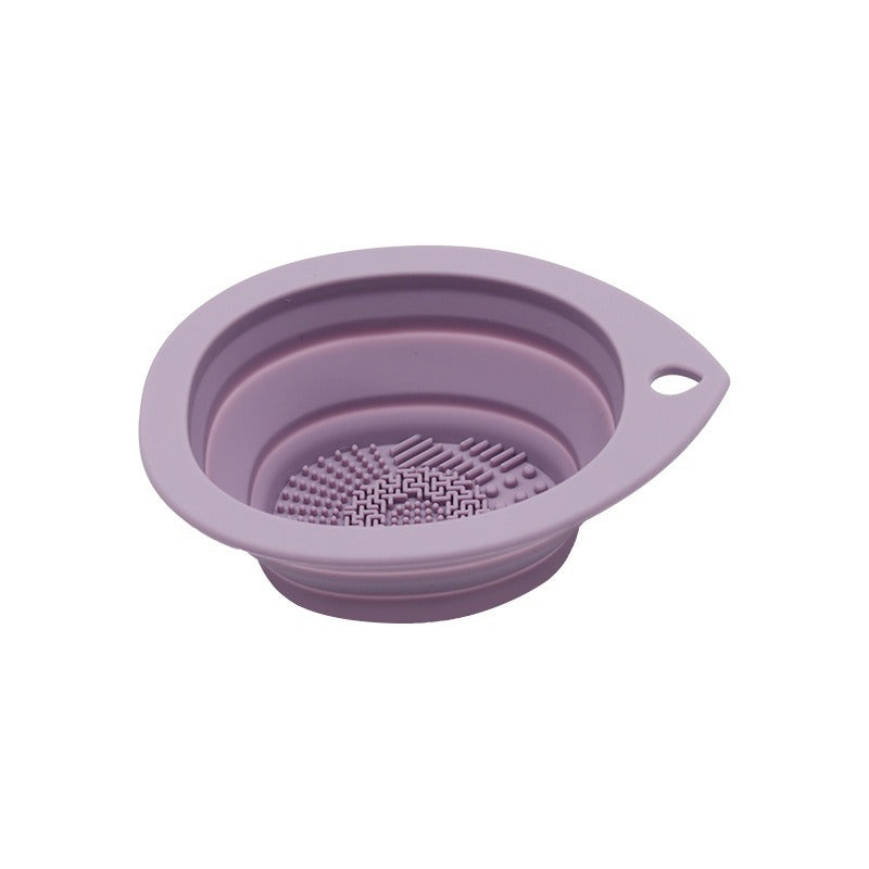 Folding Silicone Solid Color Beauty Tools Pad For Washing Brush