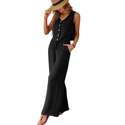 Fashion Suit Female Sleeveless Two-piece Suit